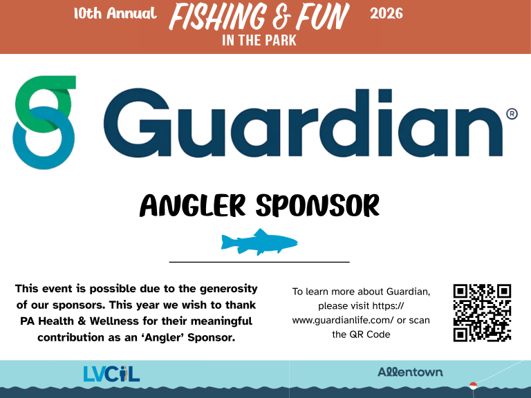 Guardian Angler Sponsor This event is possible due to the generosity of our sponsors. This year we wish to thank PA Health & Wellness for their meaningful contribution as an 'Angler' Sponsor. To learn more about Guardian, please visit https://www.guardian.com/ or scan the QR Code