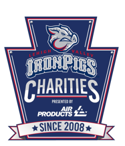 Iron Pigs Charities Logo: presented by Air products since 2008